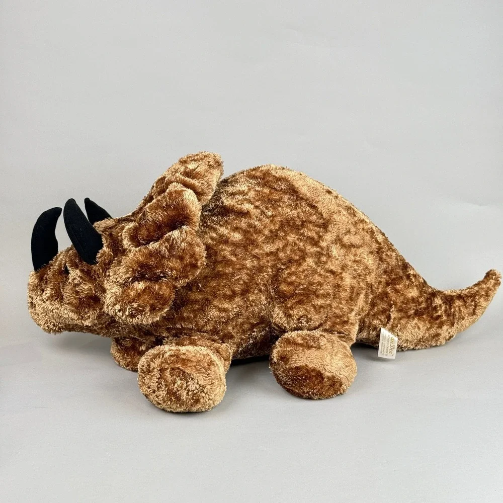 Dan Dee Collector's Choice Large Stuffed Triceratops Dinosaur Plush Brown 29